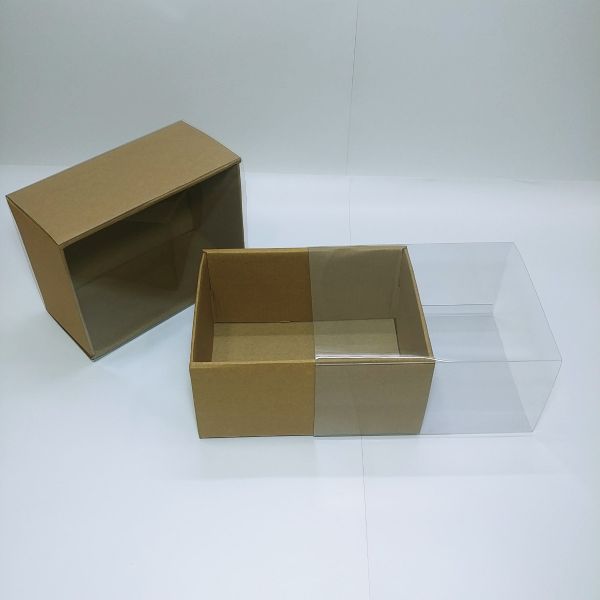  Brown Corrugated Box with Pvc Sleeve Cover-Small 