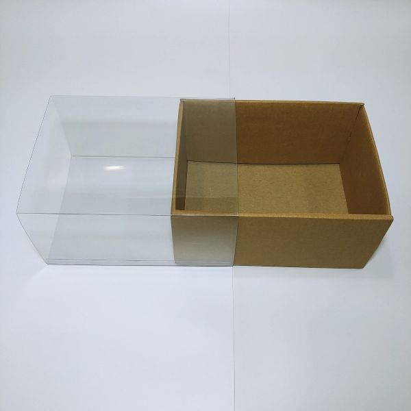  Brown Corrugated Box with Pvc Sleeve Cover-Small 