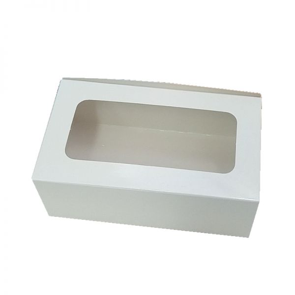 White Glossy Box with PVC Window ( 50 Pcs )