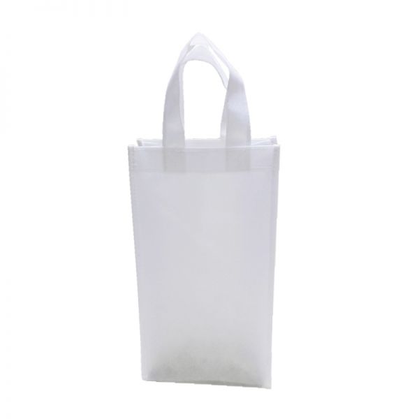 White Double Wine Non Woven Bag with PP Baseboard 