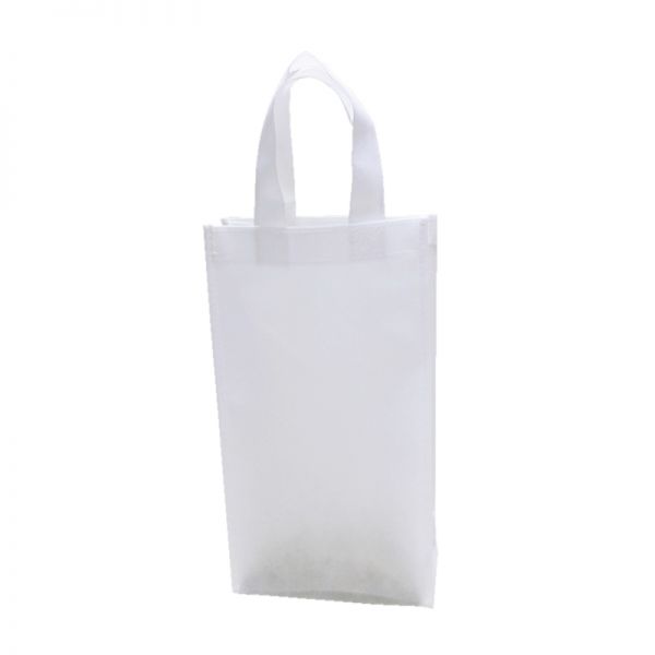 White Double Wine Non Woven Bag with PP Baseboard 
