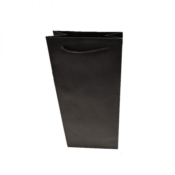 Black Brown Kraft Double Wine Bag 