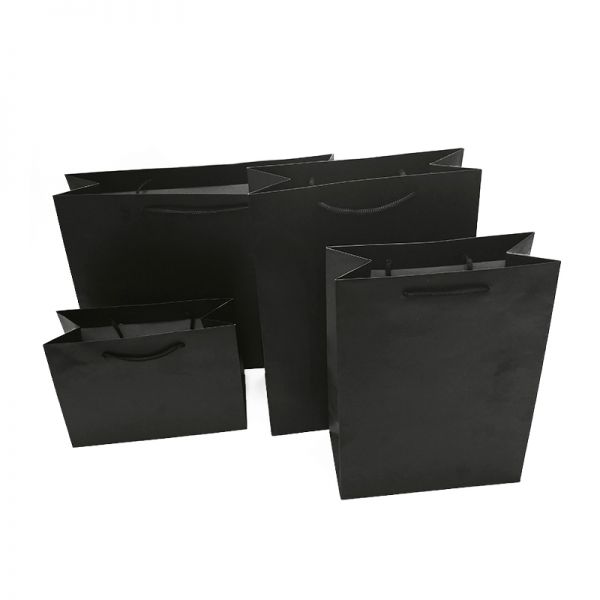 Black brown kraft paper bag