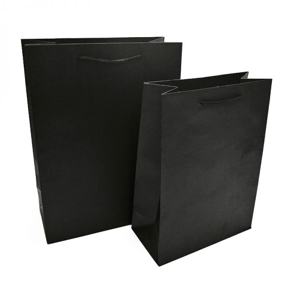 Black brown kraft paper bag