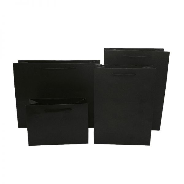 Black brown kraft paper bag