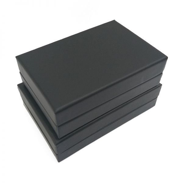 Black Matt Rigid Box with Velvet and Sponge Inserts