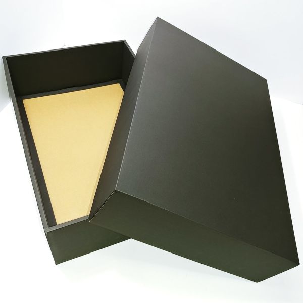 Black Texture Top and Bottom Corrugated Box  [XXLarge]