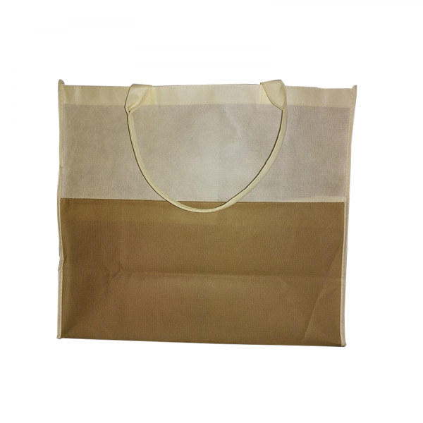 Brown and Beige  Non Woven Bag with PP Baseboard [XX Large]