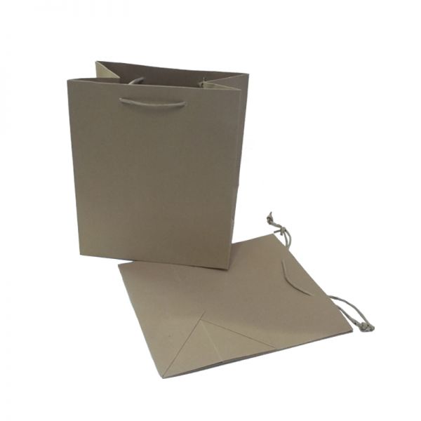 Big Base Brown Kraft Bag with Paper Twisted Handles and Baseboard  (100pcs)
