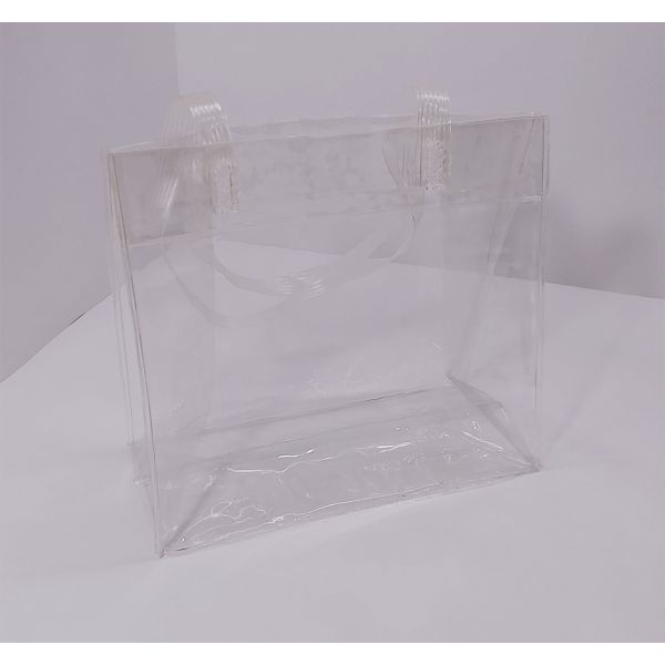 Transparent Soft PVC bag with Flat Handles 
