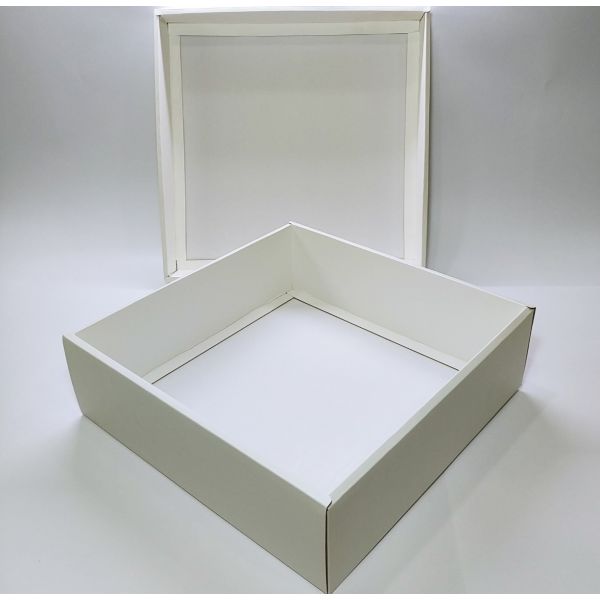 White Matt Texture Top and Bottom Corrugated Box [X Large]
