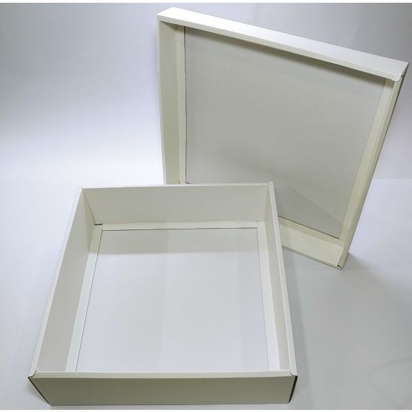 White Matt Texture Top and Bottom Corrugated Box [X Large]