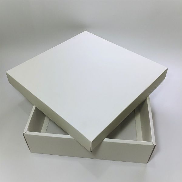 White Matt Texture Top and Bottom Corrugated Box [X Large]