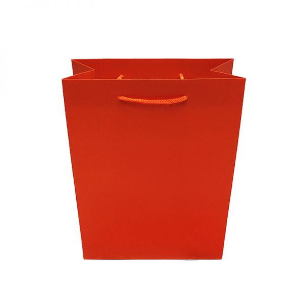 Orange Matt Paper Bag  [Large]