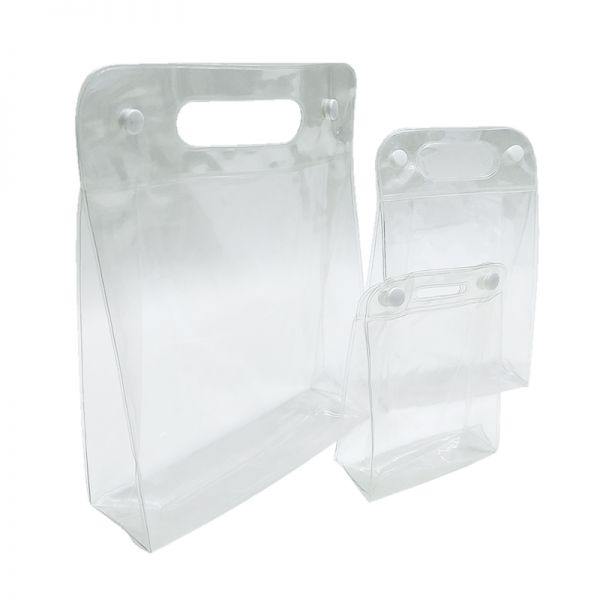 Transparent Soft PVC with Button Bag