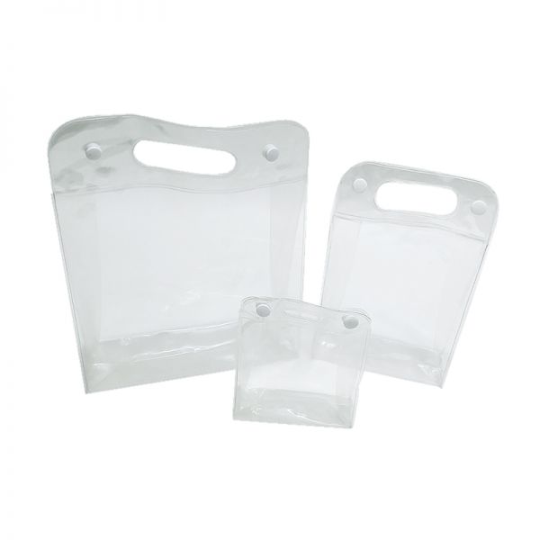 Transparent Soft PVC with Button Bag