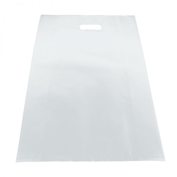 White HDPE Die Cut Handles Plastic Bag (100 pcs) 