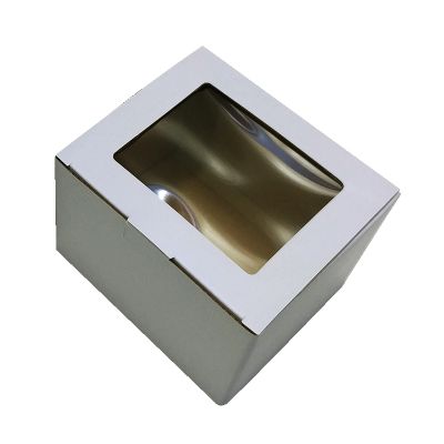 Silver Matt Corrugated Box with PVC Window 