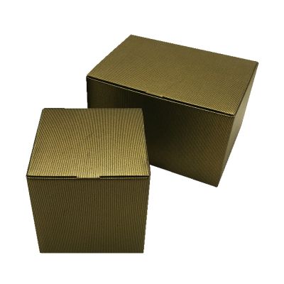 Gold Pearl Black Stripes Corrugated Box 