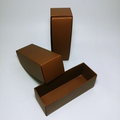 Matt Brown Top and Bottom Rectangular Box  