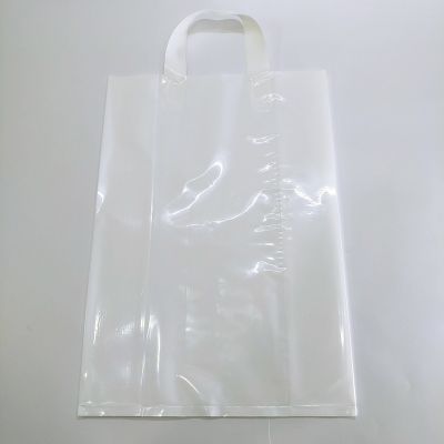 White LDPE Soft Loop Handles Plastic Bag (100pcs per pack)