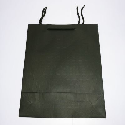 Black Card With Rope Handles Paper Bag