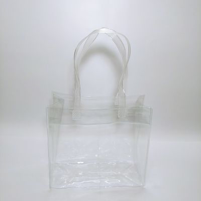 Transparent Soft PVC bag with Flat Handles 
