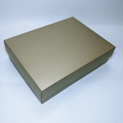 Matt Gold Texture Top and Bottom Box - Medium