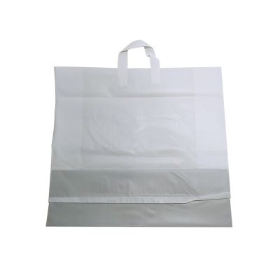 White HDPE Soft Loop Handles Plastic Bag with Baseboard - XXL (100pcs per pack)