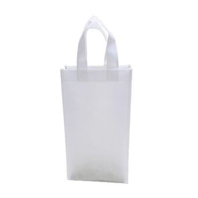 White Double Wine Non Woven Bag with PP Baseboard 