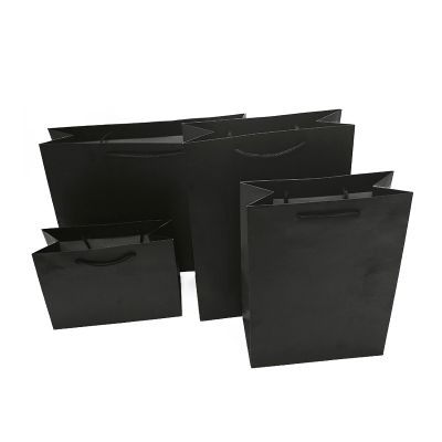 Black brown kraft paper bag