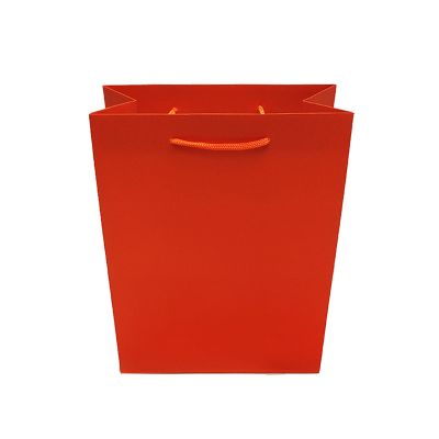 Orange Matt Paper Bag  [Large]