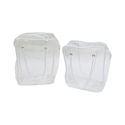 Transparent Soft PVC Bag with Zipper and Rope Handles