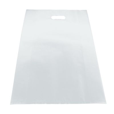 White HDPE Die Cut Handles Plastic Bag (100 pcs) 
